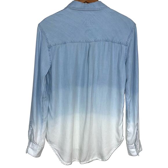 Rails Carter Light Vintage Dip Dye Ombre Tencel Button Up Top Size XS - Picture 14 of 16